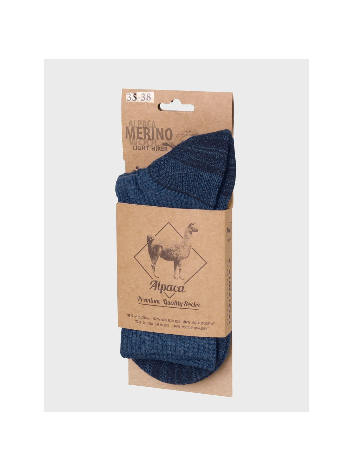 COMODO Skarpety LIGHT HIKER Wełna Merino + Alpaka Granat 43-46