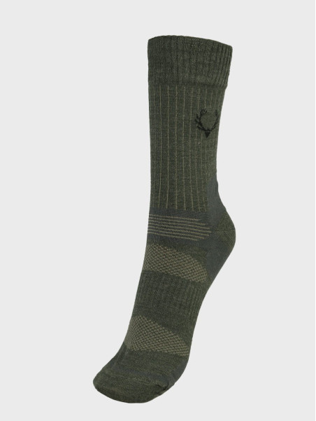 COMODO Skarpety letnie wysokie HUNTING wełna merino Khaki 35-38