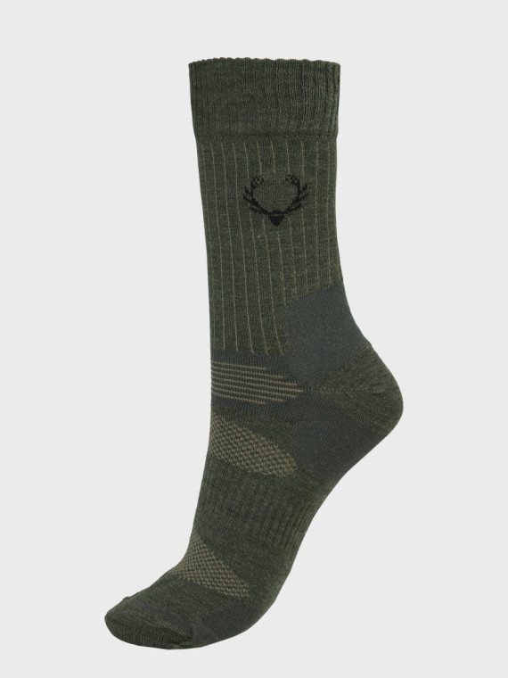 COMODO Skarpety letnie wysokie HUNTING wełna merino Khaki 35-38