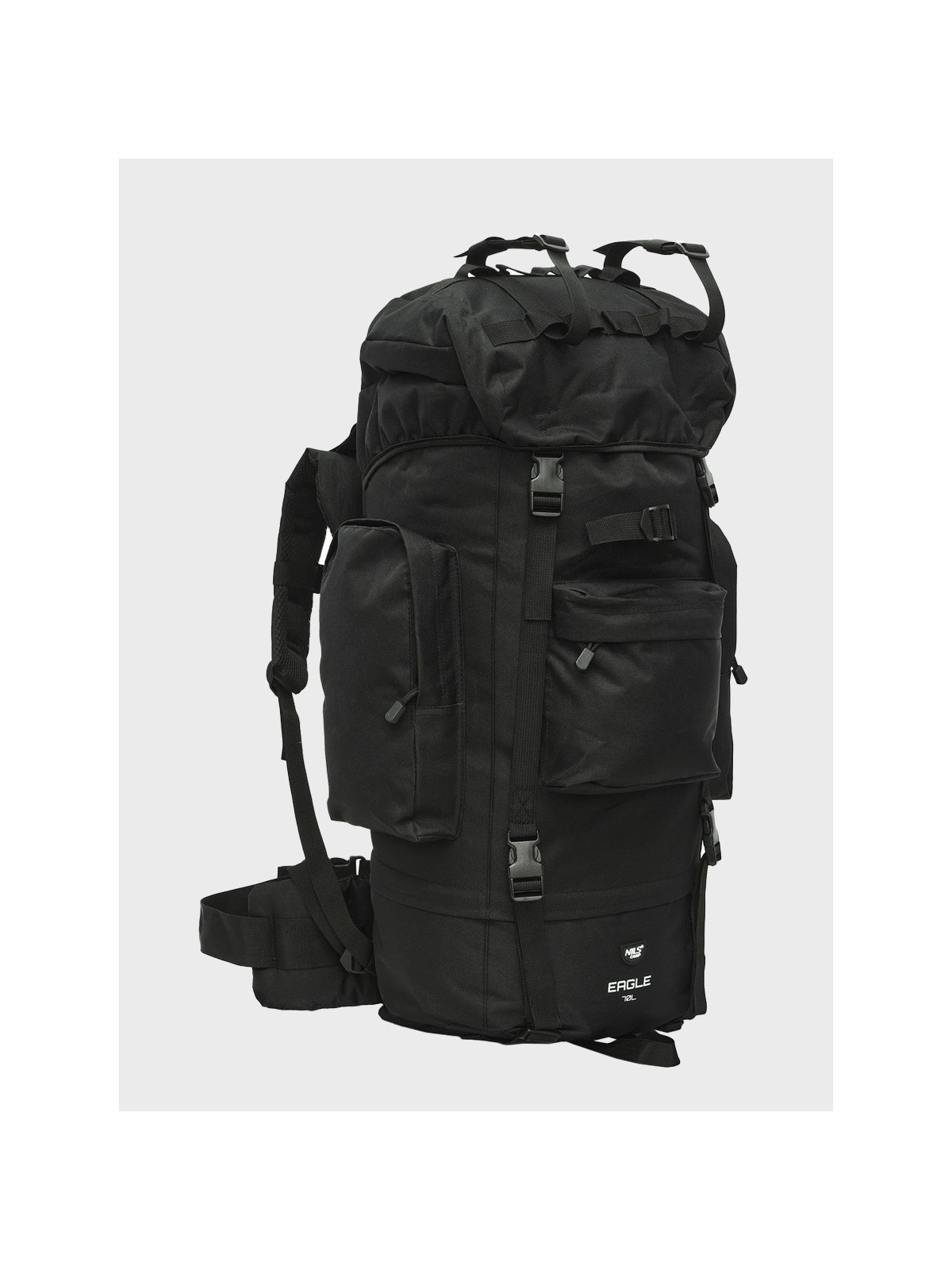 NILS CAMP Plecak taktyczny z pokrowcem NC3901 70L czarny