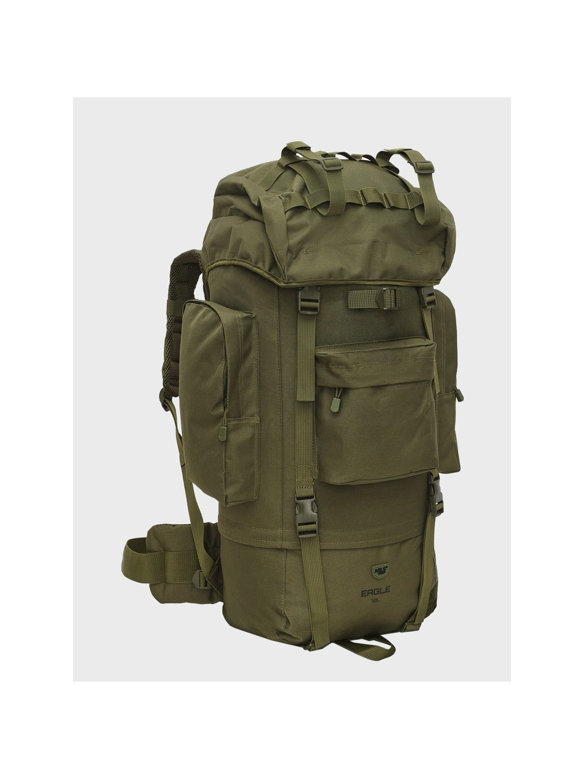 NILS CAMP Plecak taktyczny z pokrowcem NC3901 70L oliwkowy