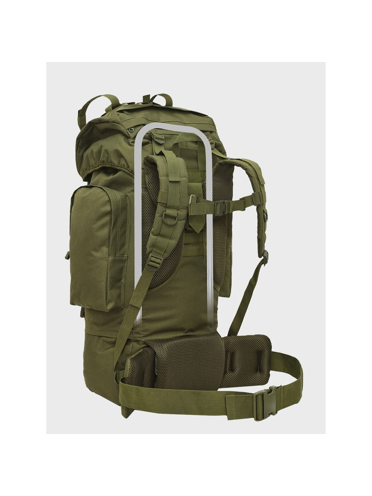 NILS CAMP Plecak taktyczny z pokrowcem NC3901 70L oliwkowy