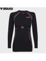 BRUGI BLUZA TERMOAKTYWNA 2RC3 RGZ DAMSKA CZARNO-RÓŻOWA L/XL
