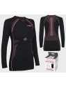 BRUGI BLUZA TERMOAKTYWNA 2RC3 RGZ DAMSKA CZARNO-RÓŻOWA L/XL