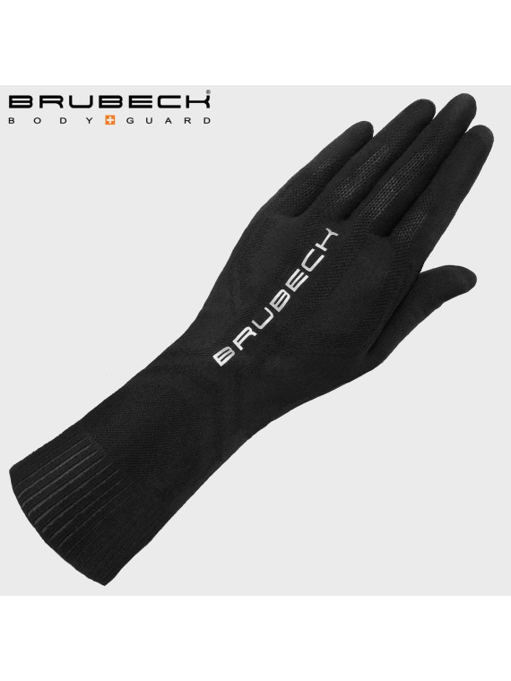BRUBECK Rękawiczki TERMOAKTYWNE  Wełna MERINO CZARNE XXL