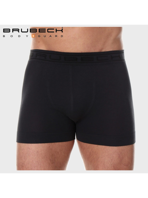 BRUBECK Bokserki COMFORT BAWEŁNA GRAFITOWE S