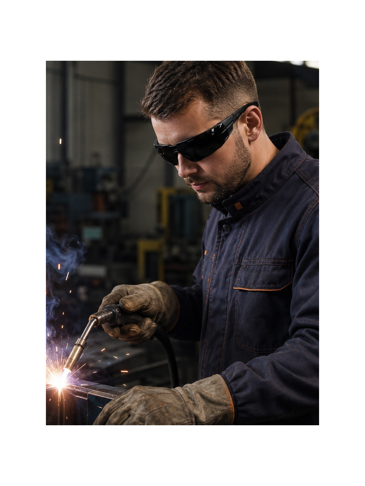 BOLLE Okulary Ochronne BHP RUSH+ 2.0 Platinum Welding 5 filtr spawalniczy czarno-szare