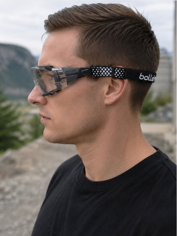 BOLLE Okulary Ochronne RUSH+ 2.0 Safety Platinum Adapter RX Robocze przezroczyste