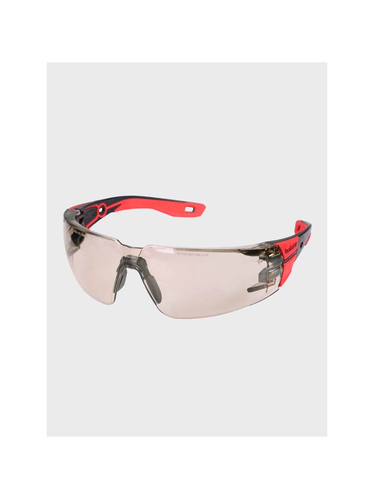 BOLLE Okulary Ochronne BHP RUSH+ 2.0 Copper strzeleckie przydymione szkła czarno-czerwone