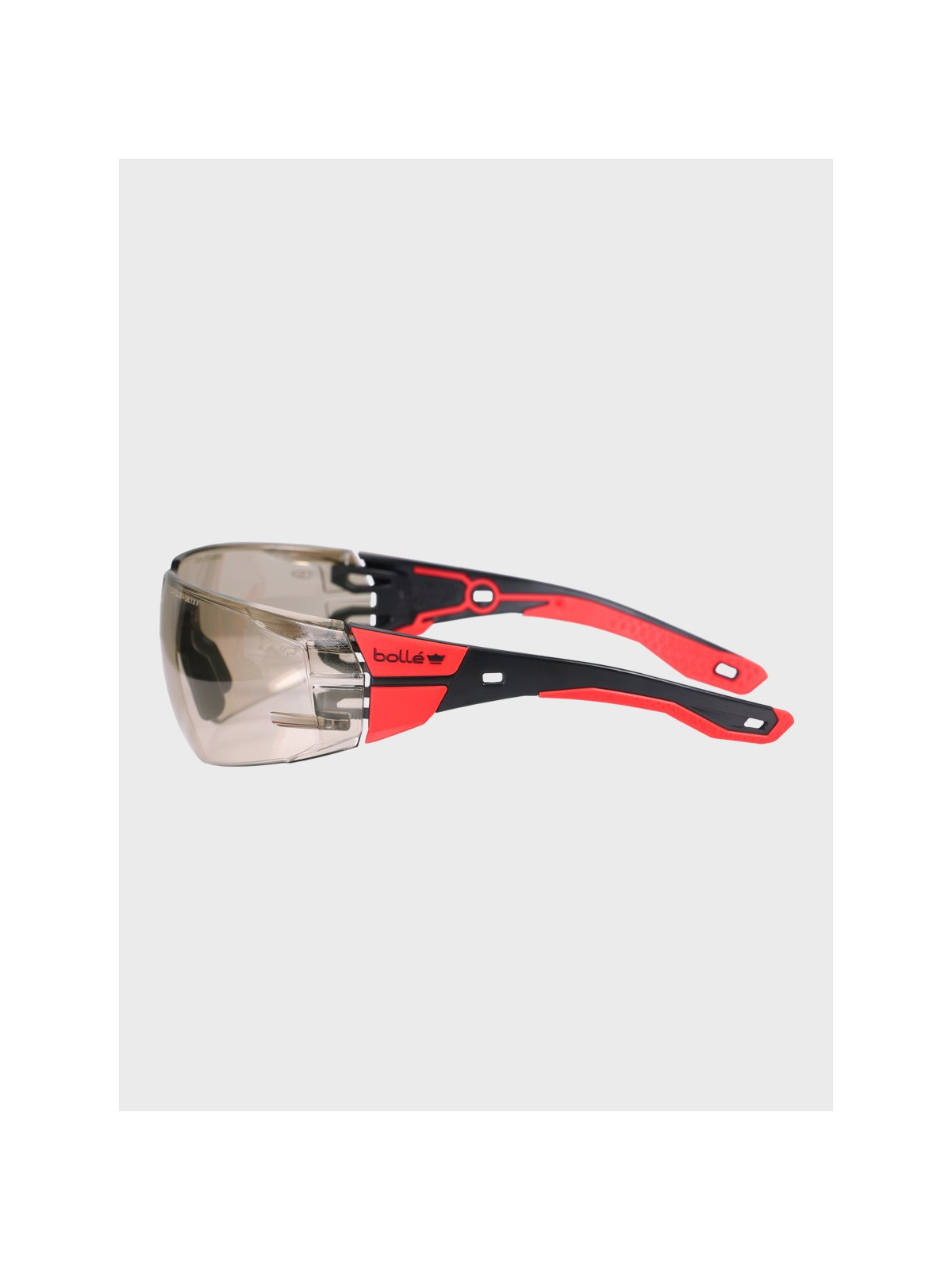 BOLLE Okulary Ochronne BHP RUSH+ 2.0 Copper strzeleckie przydymione szkła czarno-czerwone