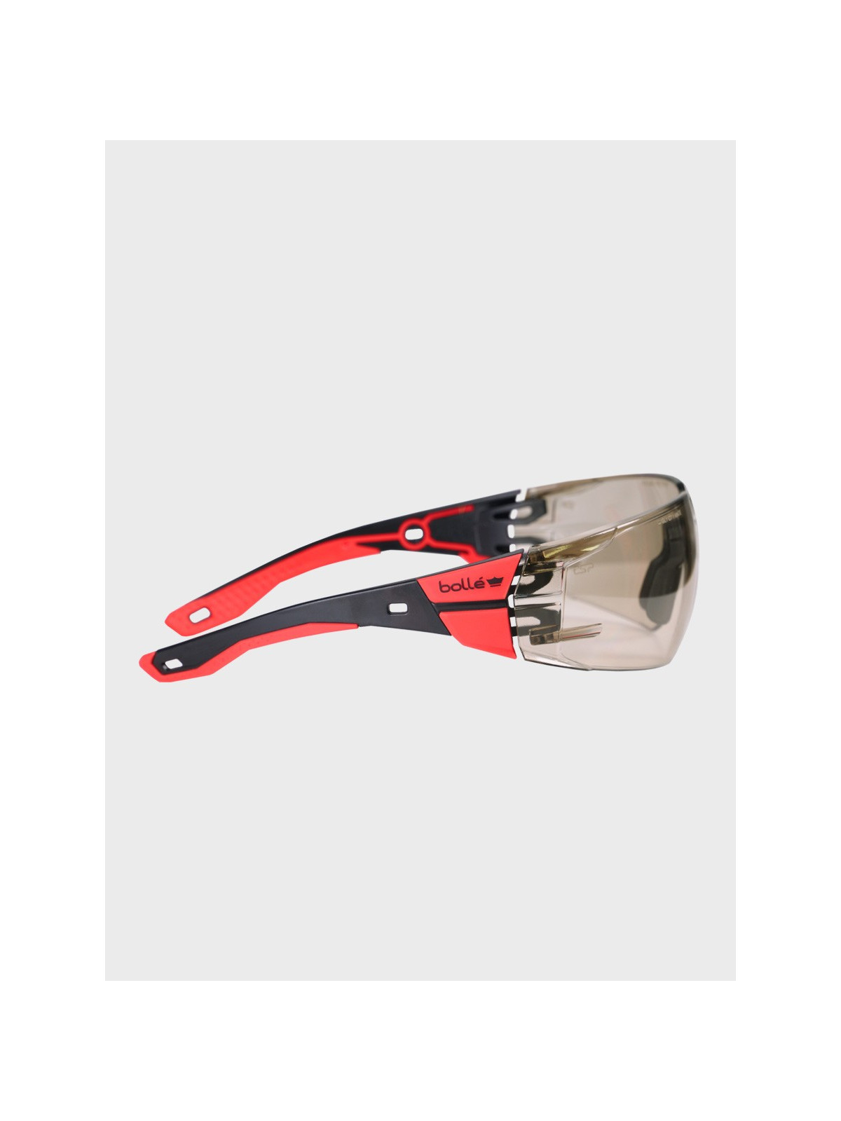 BOLLE Okulary Ochronne BHP RUSH+ 2.0 Copper strzeleckie przydymione szkła czarno-czerwone