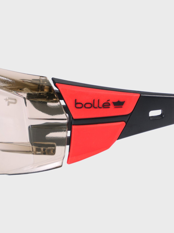 BOLLE Okulary Ochronne BHP RUSH+ 2.0 Copper strzeleckie przydymione szkła czarno-czerwone