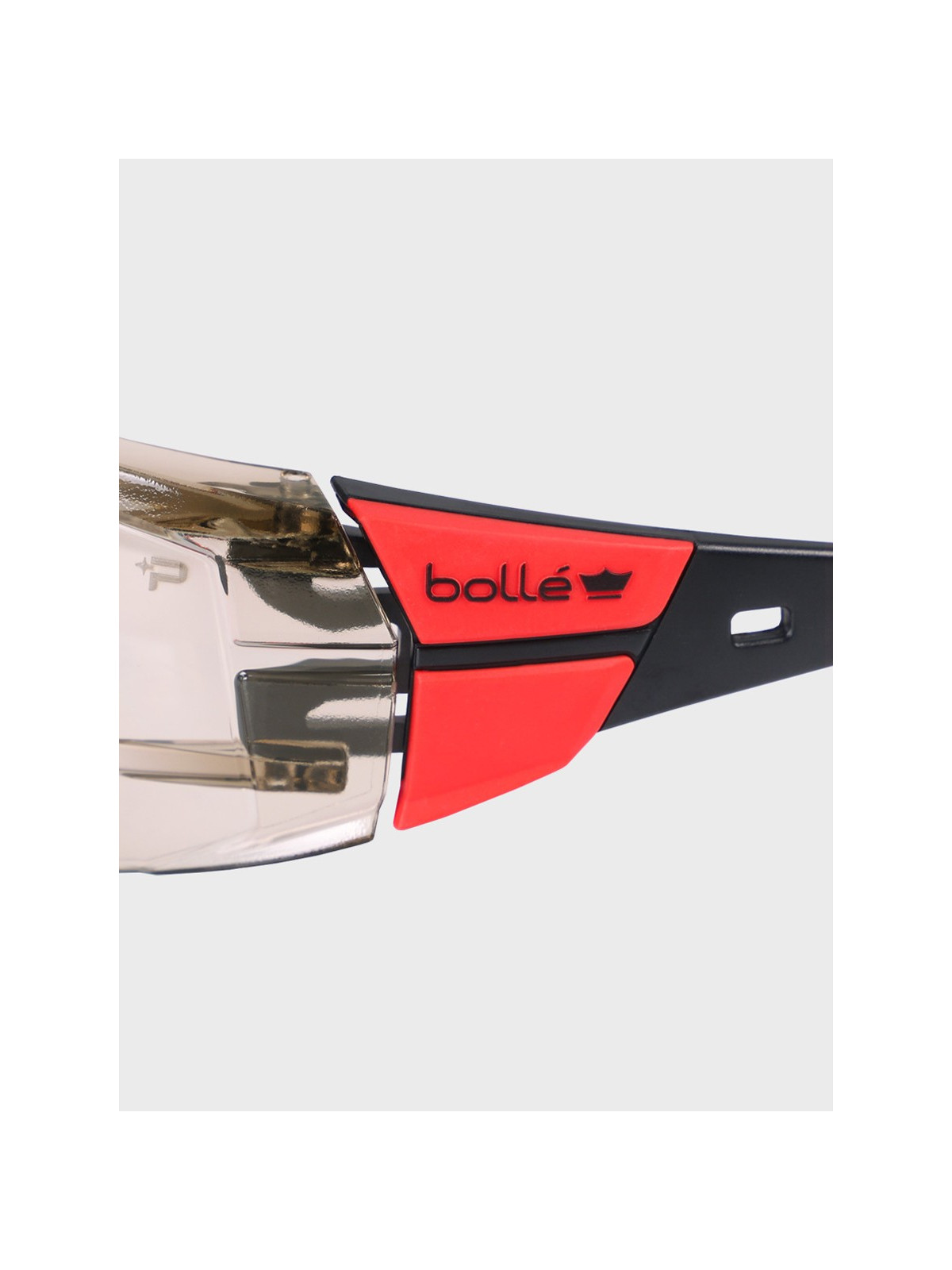 BOLLE Okulary Ochronne BHP RUSH+ 2.0 Copper strzeleckie przydymione szkła czarno-czerwone