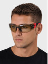 BOLLE Okulary Ochronne BHP RUSH+ 2.0 Copper strzeleckie przydymione szkła czarno-czerwone