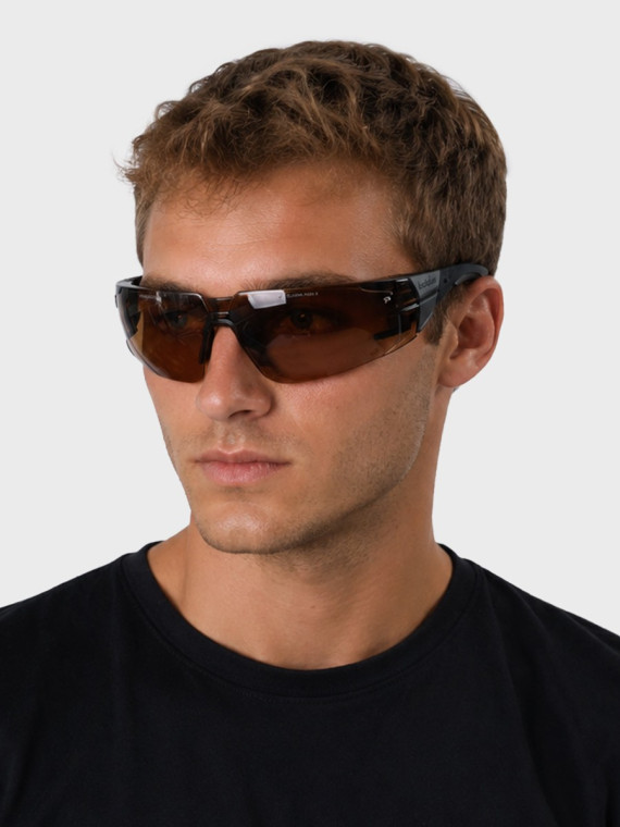 BOLLE Okulary ochronne BHP RUSH+ 2.0 przyciemniane szkła czarno-szare