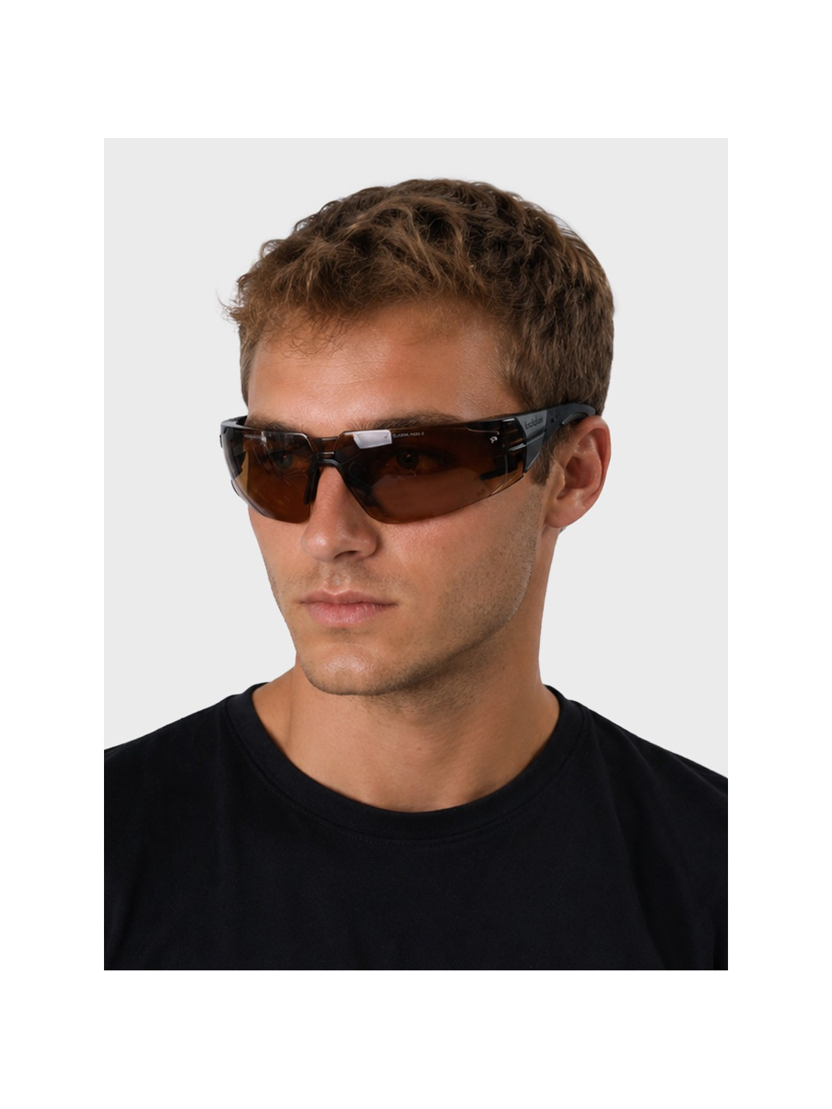 BOLLE Okulary ochronne BHP RUSH+ 2.0 przyciemniane szkła czarno-szare