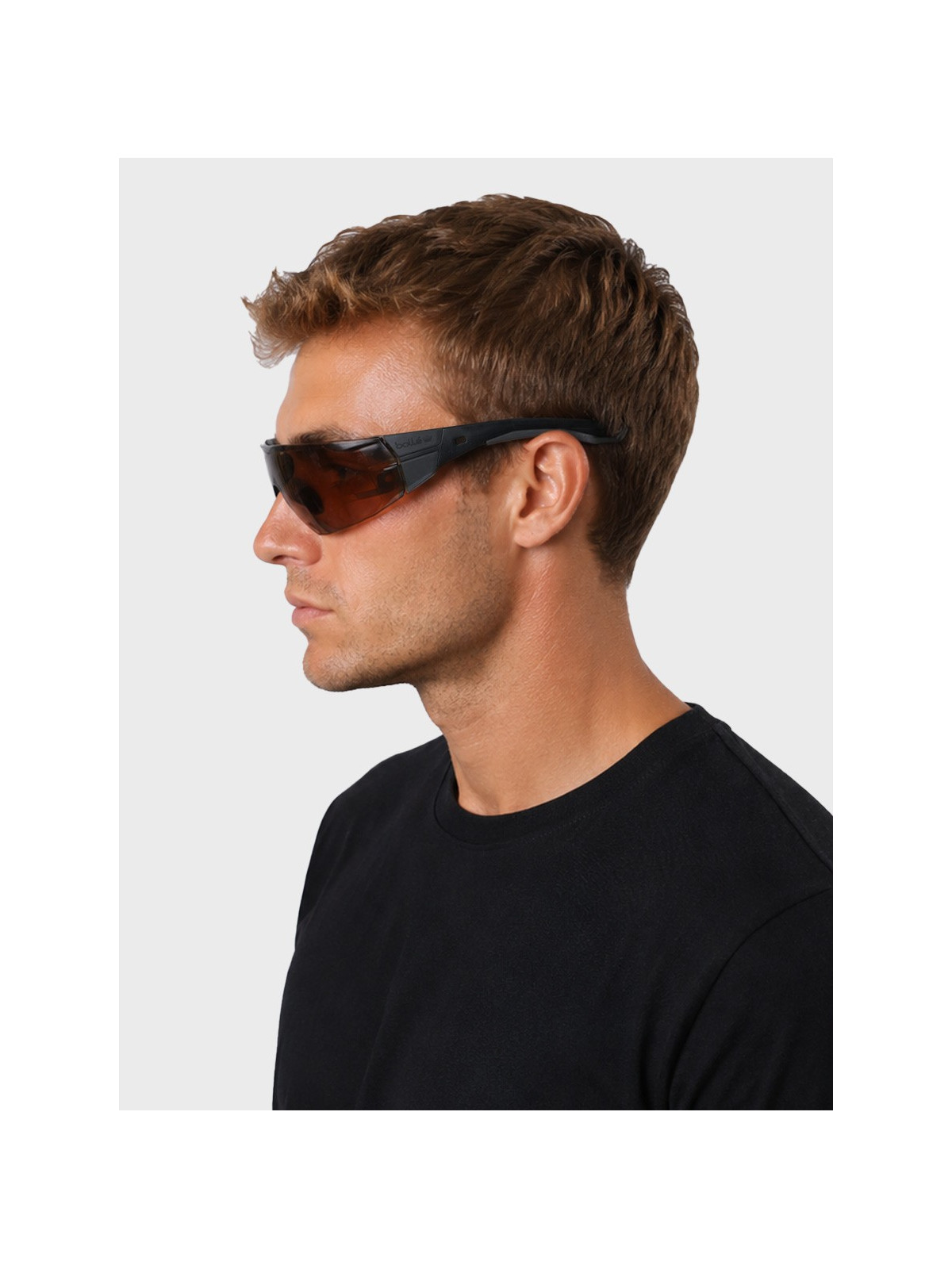BOLLE Okulary ochronne BHP RUSH+ 2.0 przyciemniane szkła czarno-szare