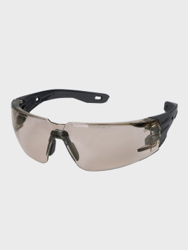 BOLLE Okulary Ochronne BHP RUSH+ 2.0 Copper strzeleckie przydymione szkła czarno-szare