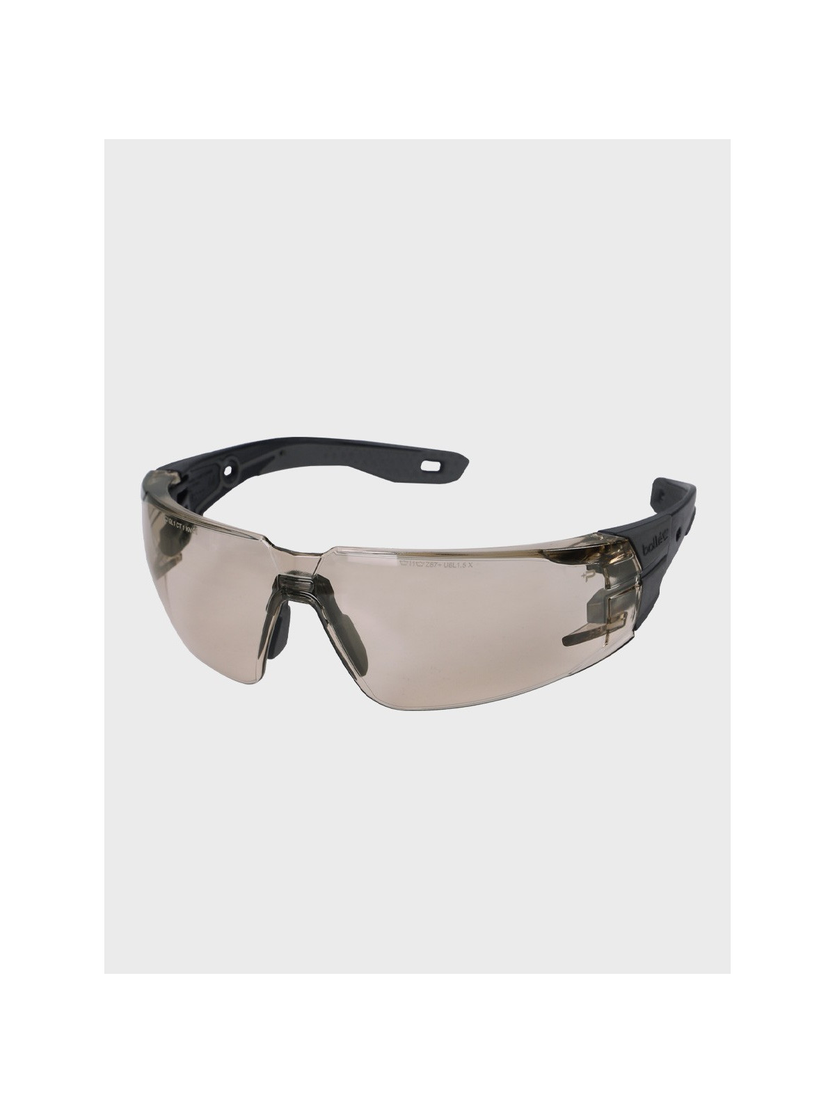 BOLLE Okulary Ochronne BHP RUSH+ 2.0 Copper strzeleckie przydymione szkła czarno-szare