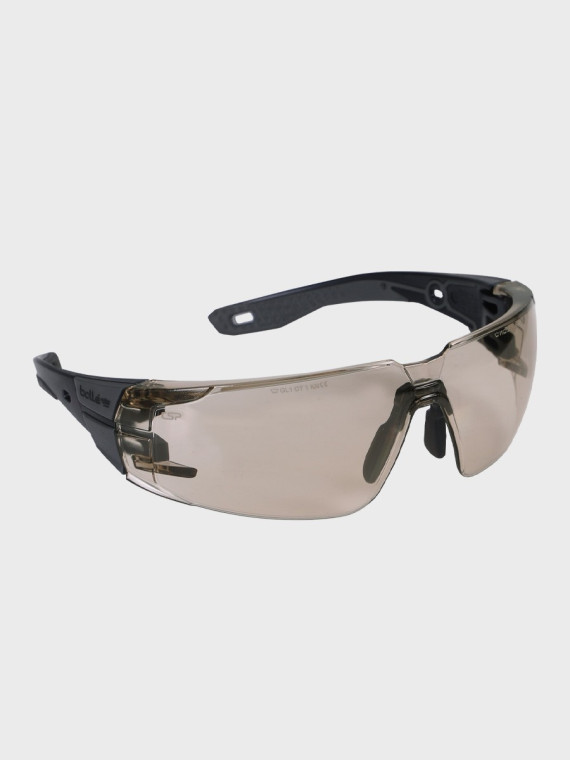 BOLLE Okulary Ochronne BHP RUSH+ 2.0 Copper strzeleckie przydymione szkła czarno-szare