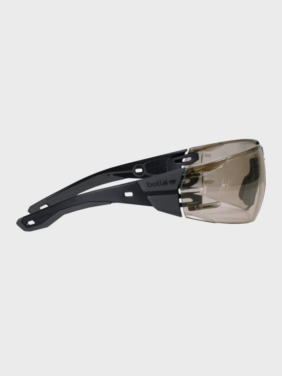 BOLLE Okulary Ochronne BHP RUSH+ 2.0 Copper strzeleckie przydymione szkła czarno-szare