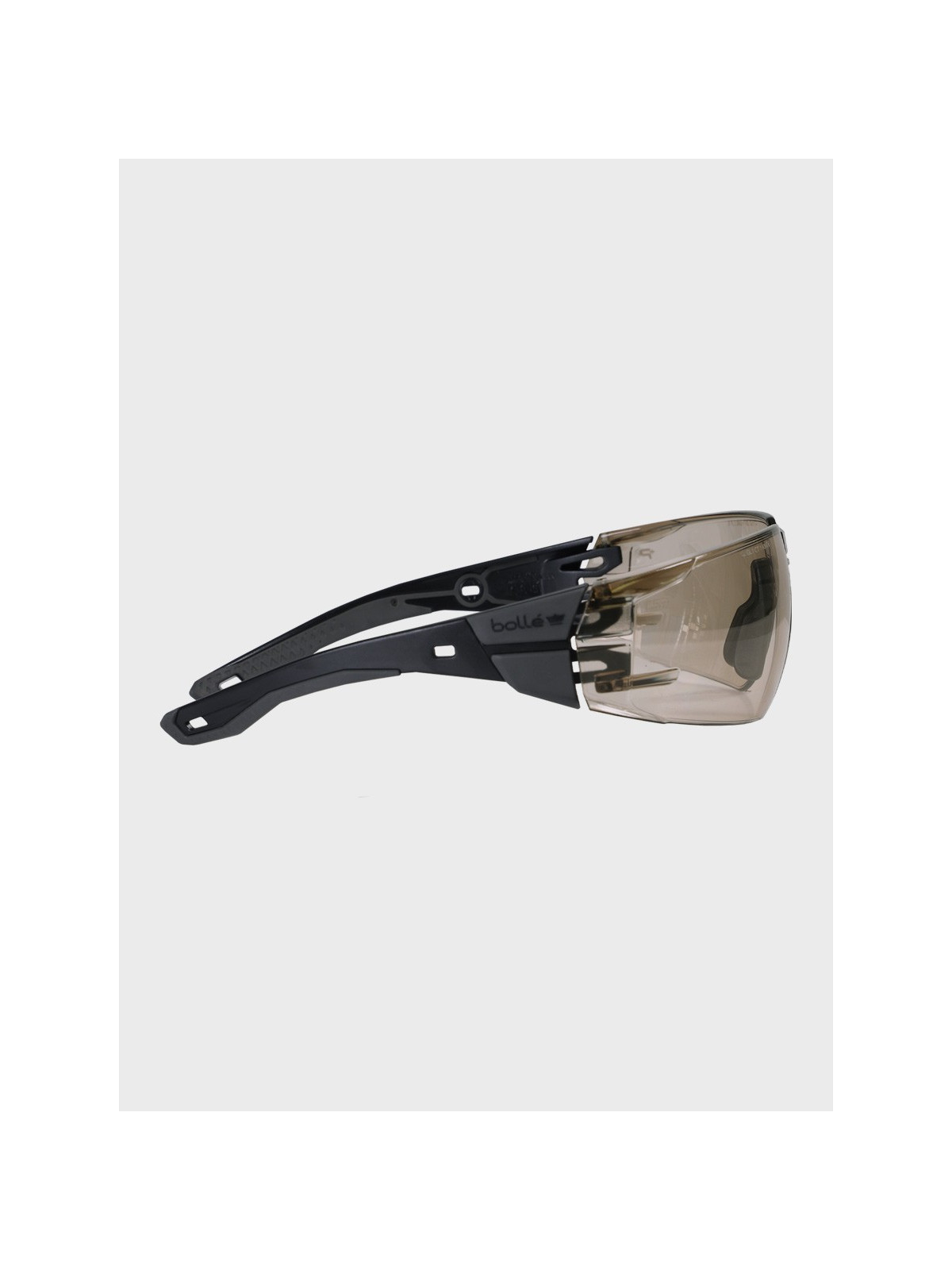 BOLLE Okulary Ochronne BHP RUSH+ 2.0 Copper strzeleckie przydymione szkła czarno-szare