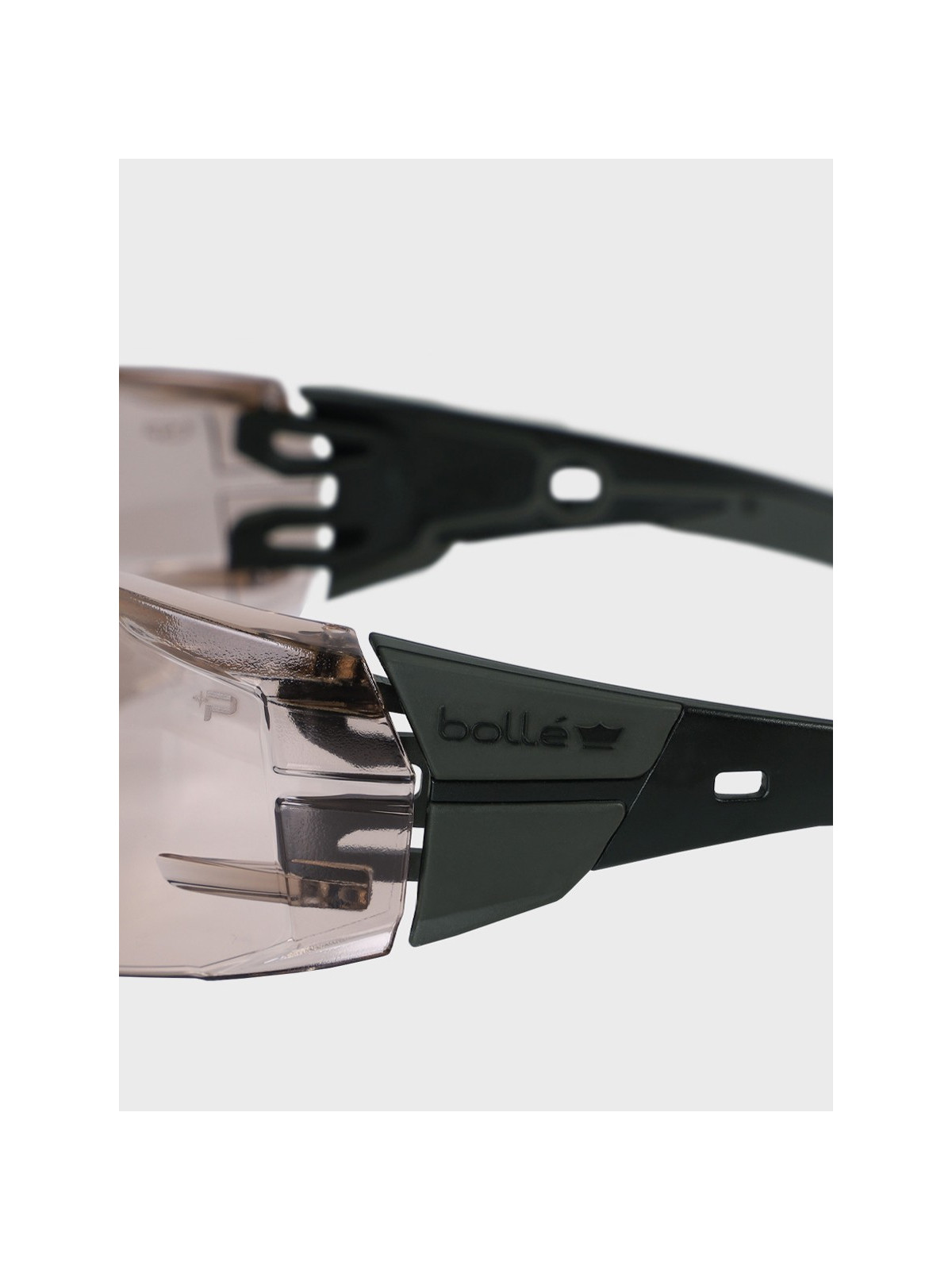 BOLLE Okulary Ochronne BHP RUSH+ 2.0 Copper strzeleckie przydymione szkła czarno-szare