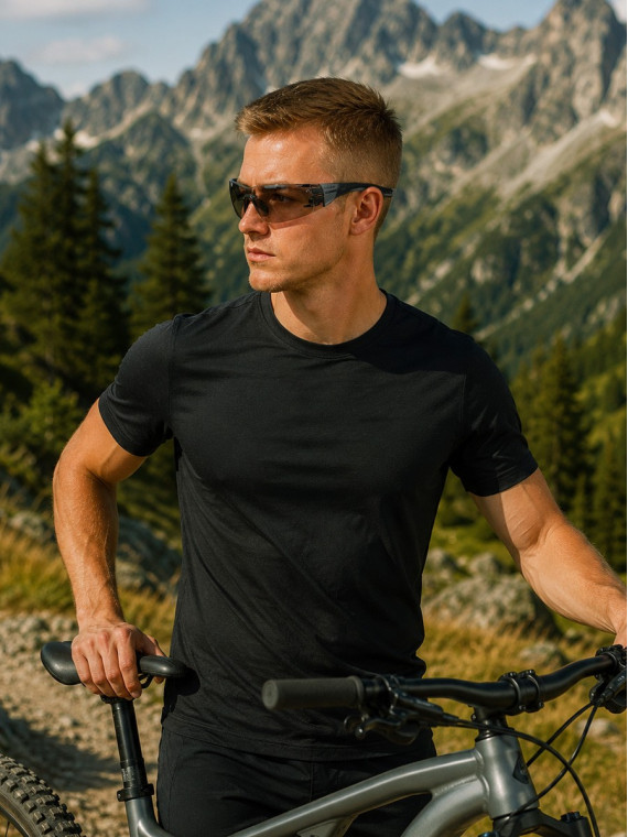BOLLE Okulary Ochronne BHP RUSH+ 2.0 Copper strzeleckie przydymione szkła czarno-szare