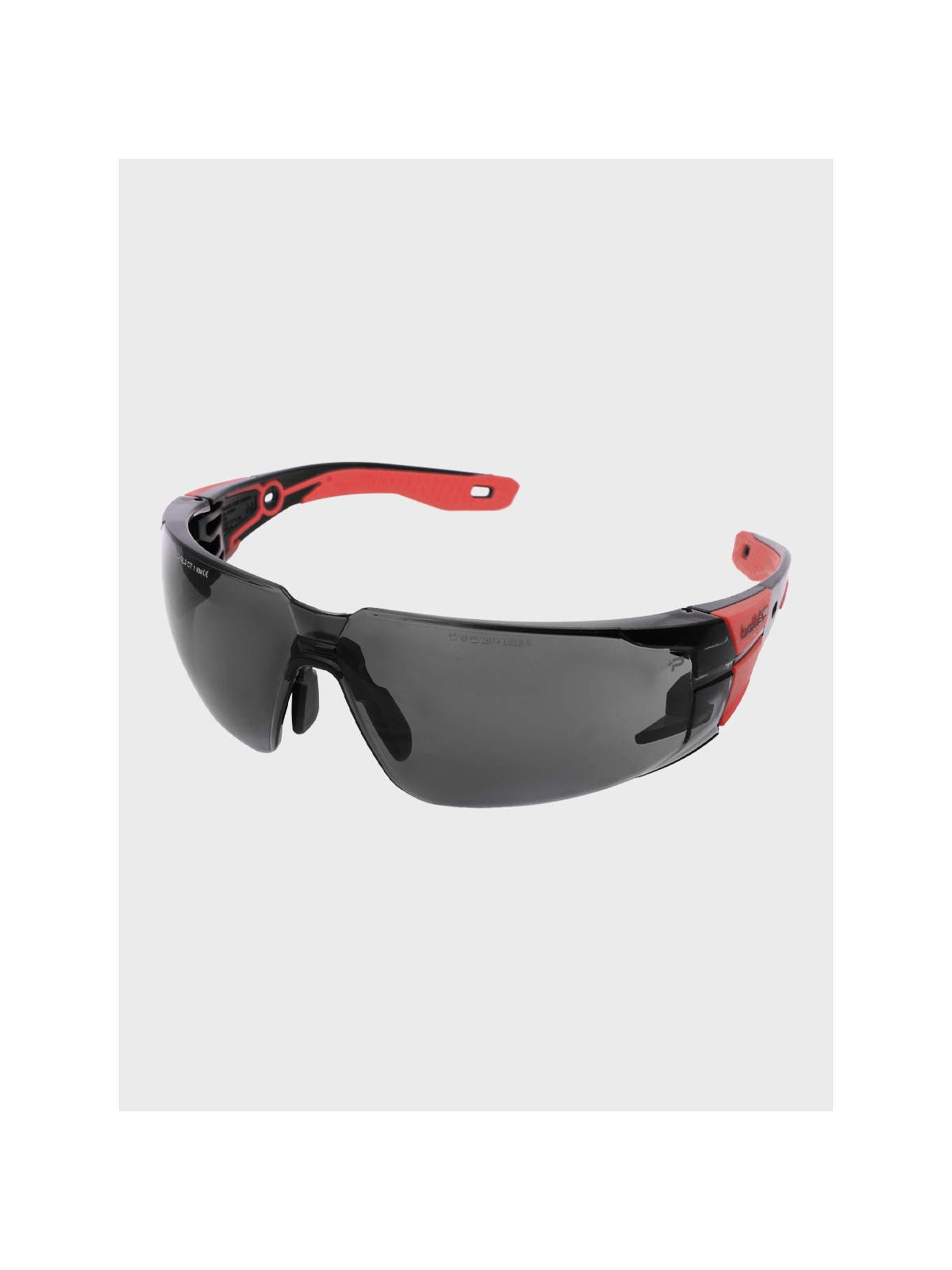 BOLLE Okulary Ochronne BHP RUSH+ 2.0 przydymione szkła Czarno-Czerwone