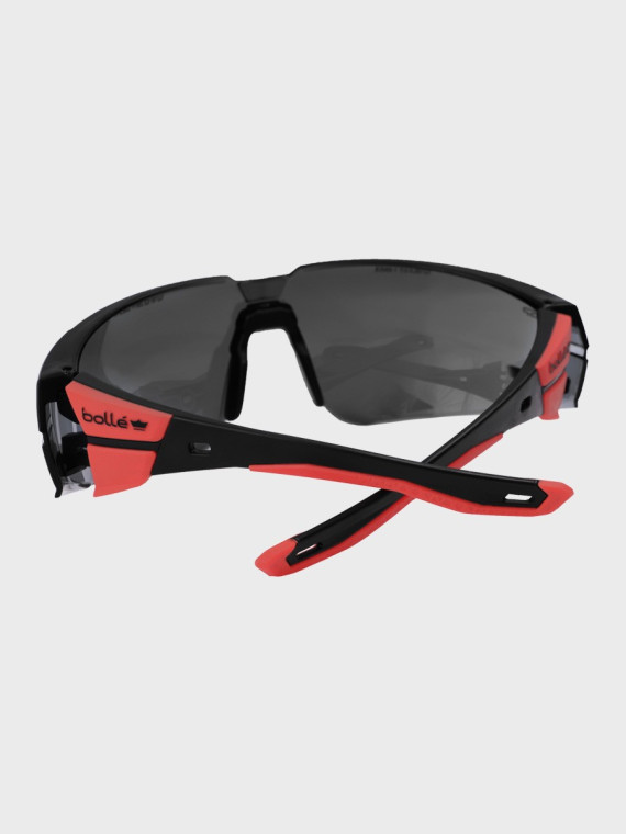 BOLLE Okulary Ochronne BHP RUSH+ 2.0 przydymione szkła Czarno-Czerwone