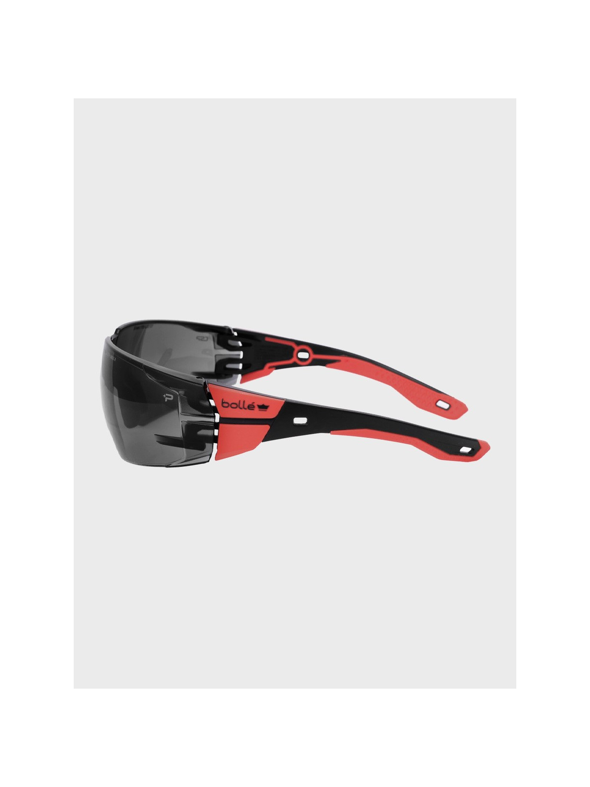 BOLLE Okulary Ochronne BHP RUSH+ 2.0 przydymione szkła Czarno-Czerwone