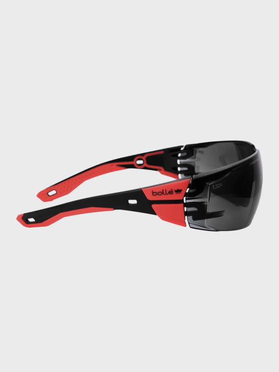 BOLLE Okulary Ochronne BHP RUSH+ 2.0 przydymione szkła Czarno-Czerwone