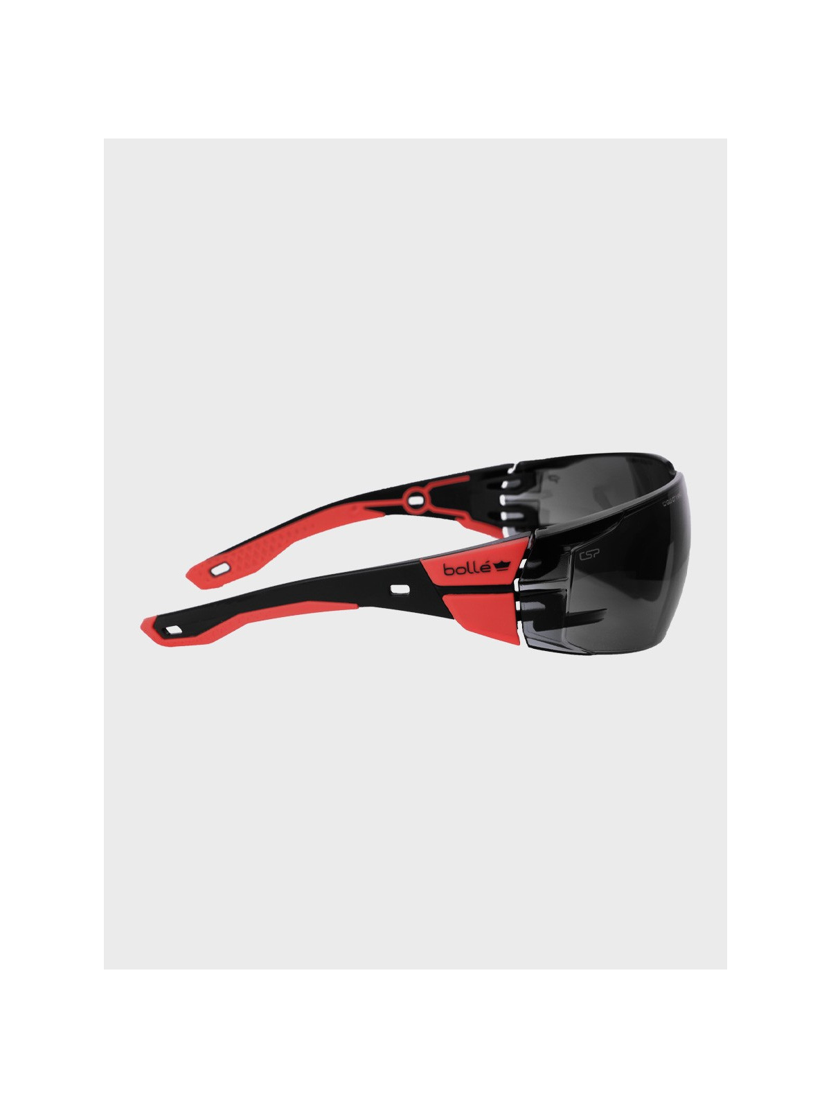 BOLLE Okulary Ochronne BHP RUSH+ 2.0 przydymione szkła Czarno-Czerwone
