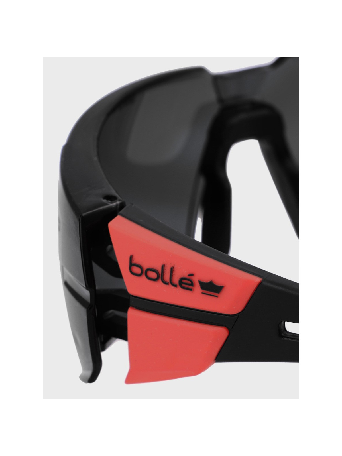 BOLLE Okulary Ochronne BHP RUSH+ 2.0 przydymione szkła Czarno-Czerwone