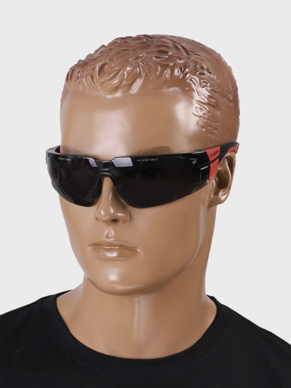BOLLE Okulary Ochronne BHP RUSH+ 2.0 przydymione szkła Czarno-Czerwone