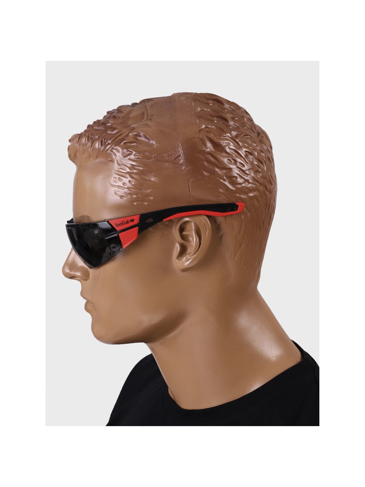 BOLLE Okulary Ochronne BHP RUSH+ 2.0 przydymione szkła Czarno-Czerwone