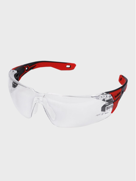 BOLLE Okulary Ochronne BHP RUSH+ 2.0 przezroczyste szkła Czarno-Czerwone 