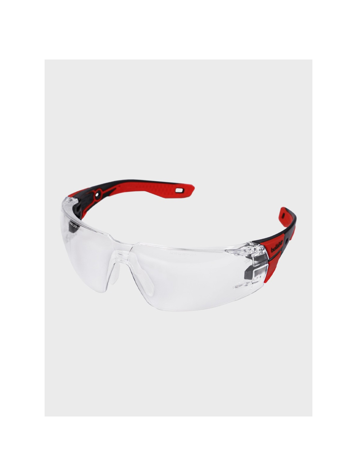 BOLLE Okulary Ochronne BHP RUSH+ 2.0 przezroczyste szkła Czarno-Czerwone 