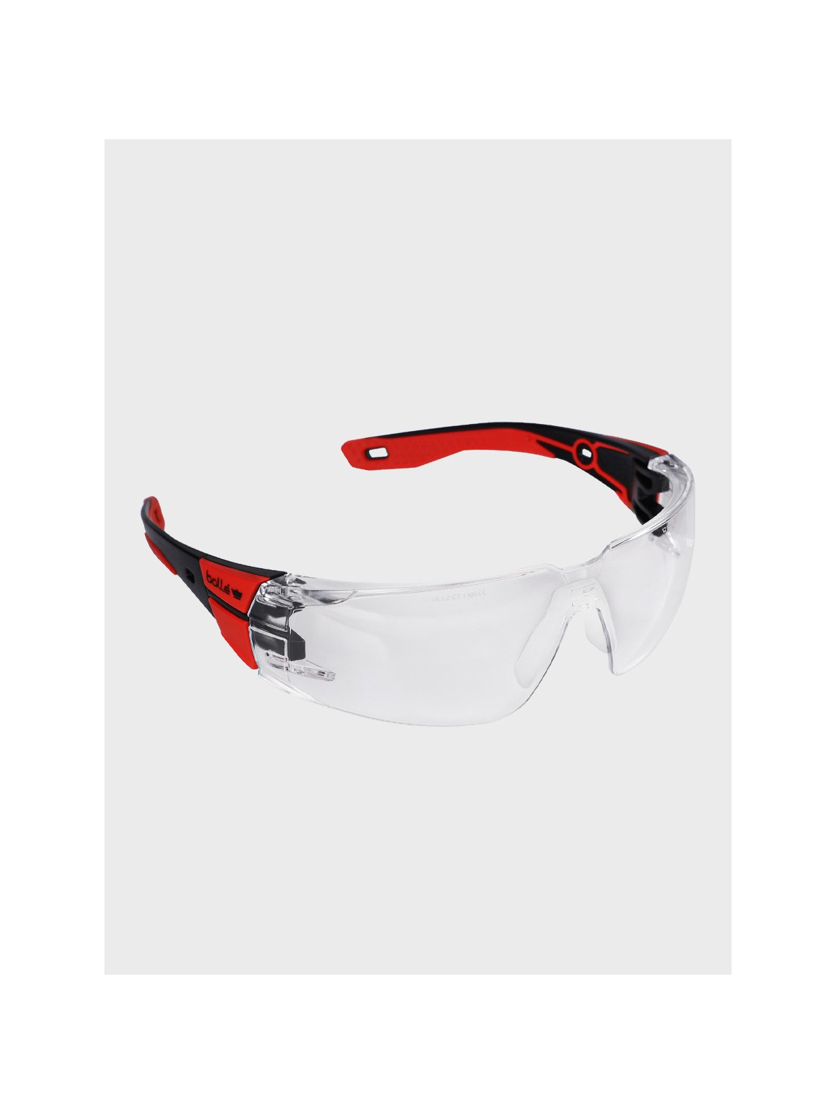 BOLLE Okulary Ochronne BHP RUSH+ 2.0 przezroczyste szkła Czarno-Czerwone 