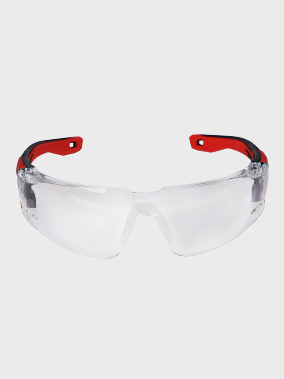 BOLLE Okulary Ochronne BHP RUSH+ 2.0 przezroczyste szkła Czarno-Czerwone 