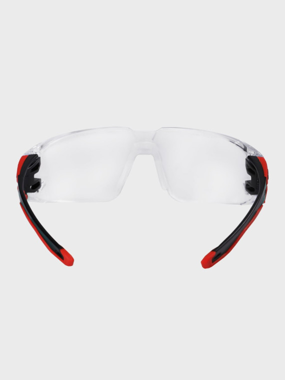 BOLLE Okulary Ochronne BHP RUSH+ 2.0 przezroczyste szkła Czarno-Czerwone 