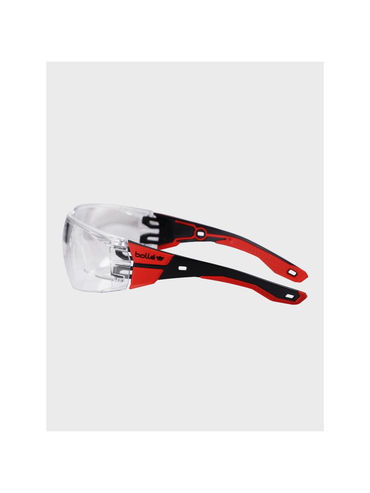 BOLLE Okulary Ochronne BHP RUSH+ 2.0 przezroczyste szkła Czarno-Czerwone 