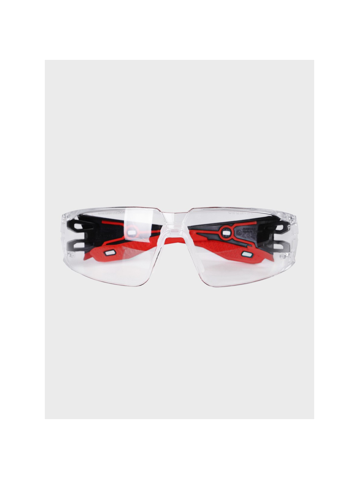 BOLLE Okulary Ochronne BHP RUSH+ 2.0 przezroczyste szkła Czarno-Czerwone 