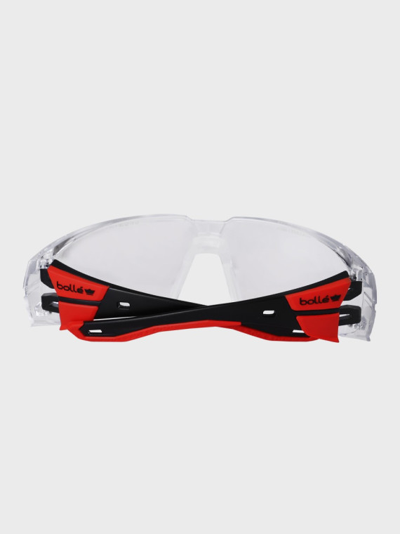 BOLLE Okulary Ochronne BHP RUSH+ 2.0 przezroczyste szkła Czarno-Czerwone 