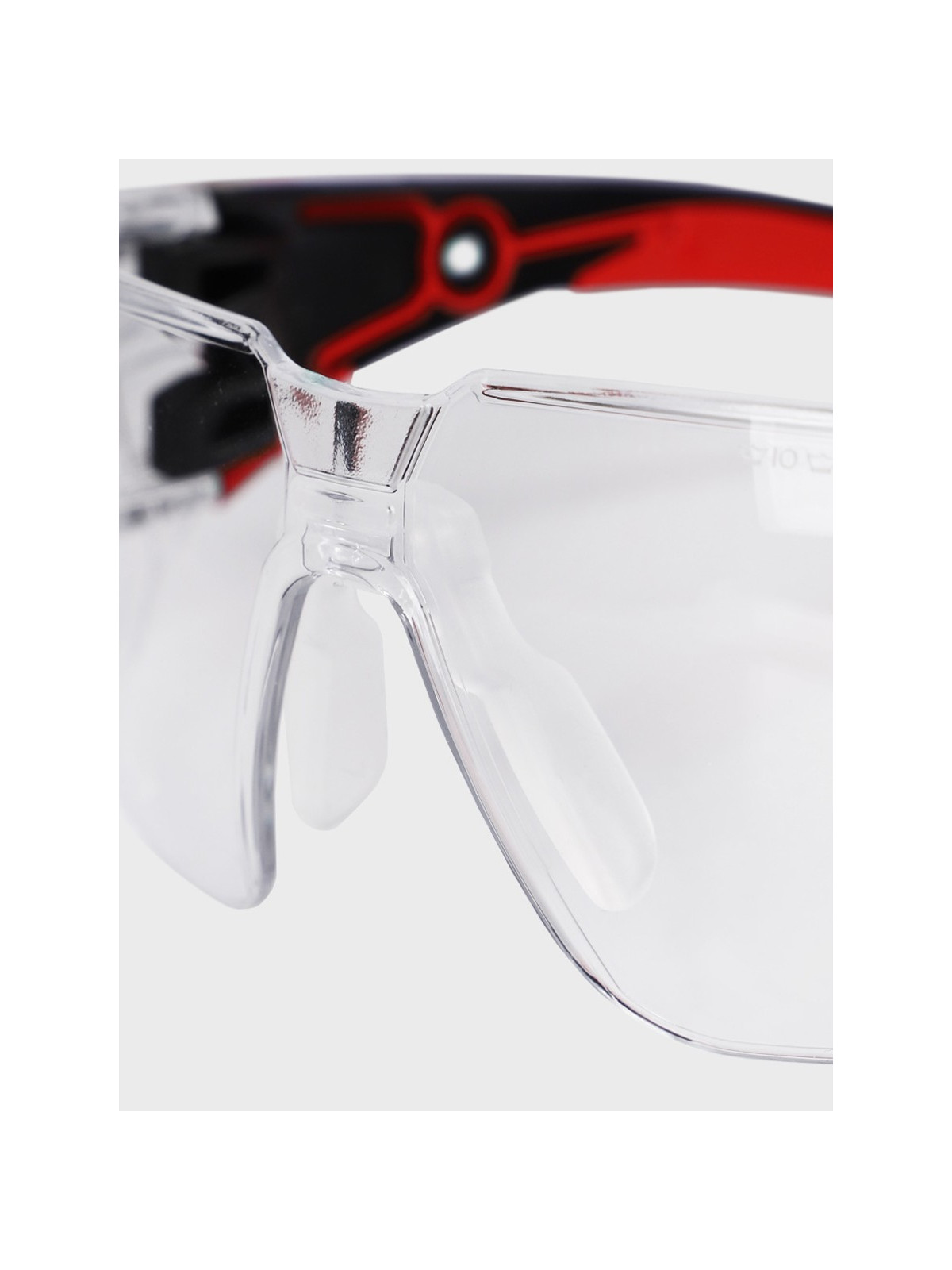 BOLLE Okulary Ochronne BHP RUSH+ 2.0 przezroczyste szkła Czarno-Czerwone 