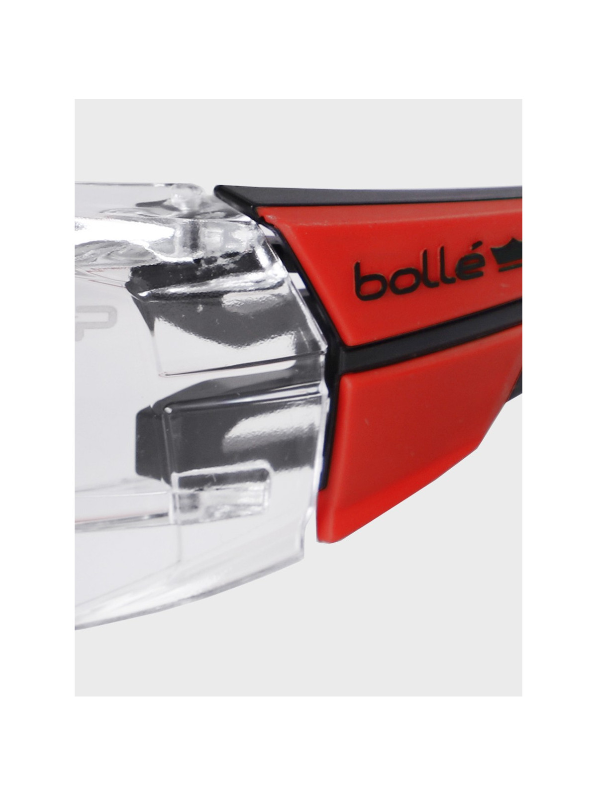 BOLLE Okulary Ochronne BHP RUSH+ 2.0 przezroczyste szkła Czarno-Czerwone 