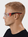 BOLLE Okulary Ochronne BHP RUSH+ 2.0 przezroczyste szkła Czarno-Czerwone 