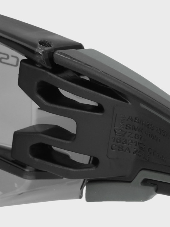 BOLLE Okulary Ochronne BHP RUSH+ 2.0 przydymione szkła Czarno-Szare