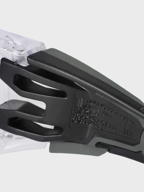 BOLLE Okulary Ochronne BHP RUSH+ 2.0 przezroczyste szkła Czarno-Szare 