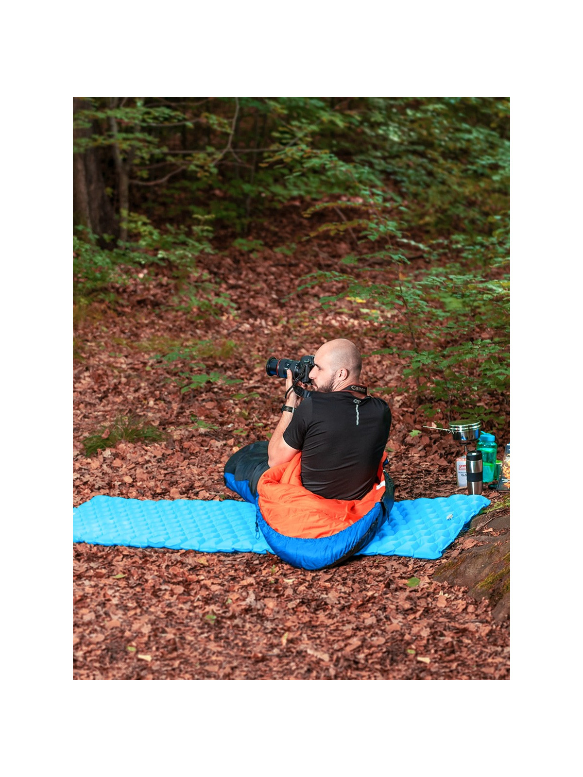 NILS CAMP Śpiwór turystyczny mumia NC2012 0-10°C 190cm granatowo-pomarańczowy